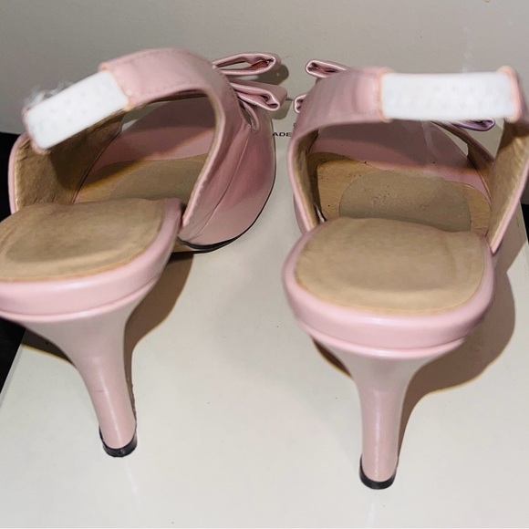 Pink peep toe slingback heels - Picture 4 of 4